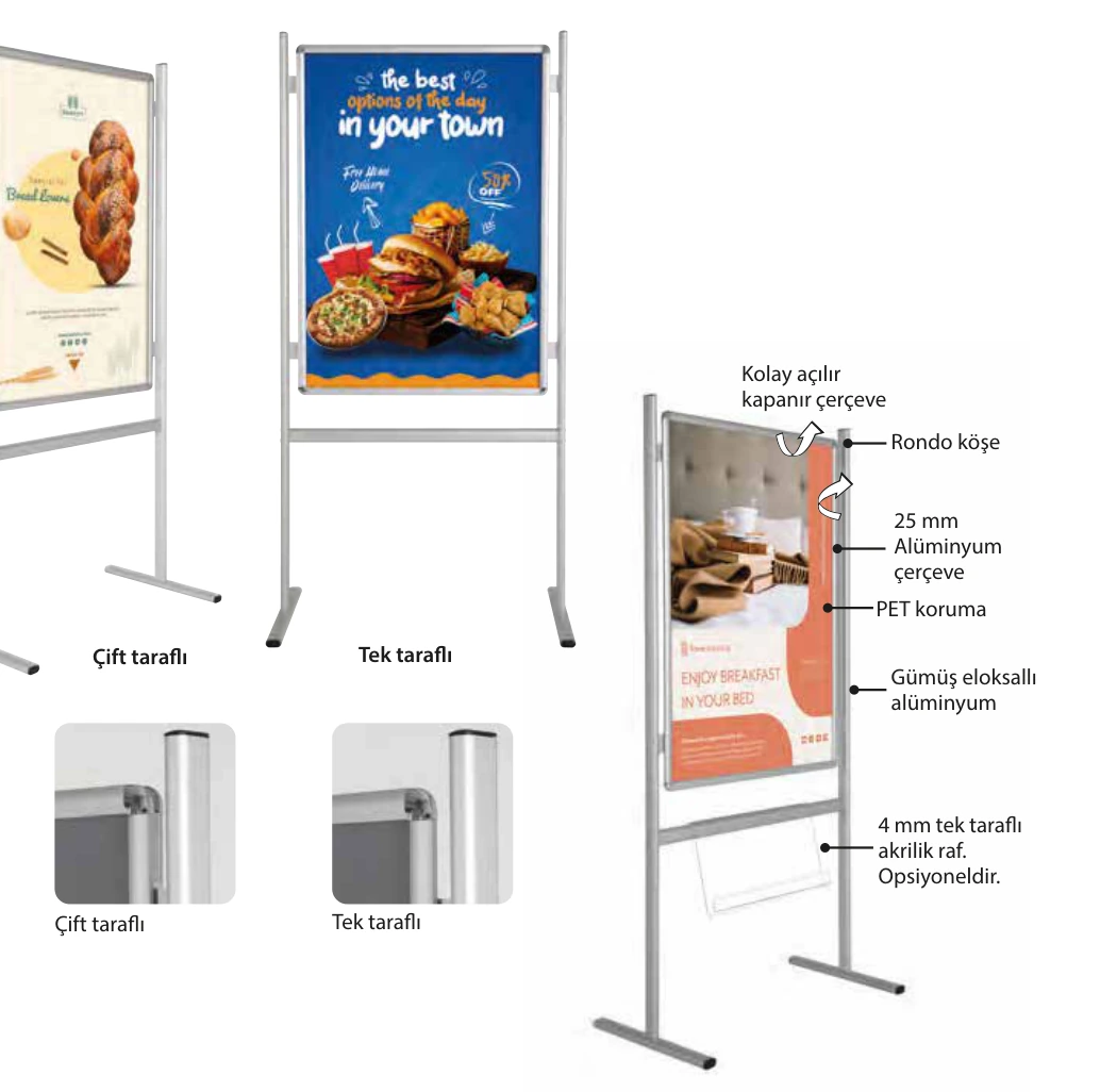 Ayaklı Poster Pano ürün detayları