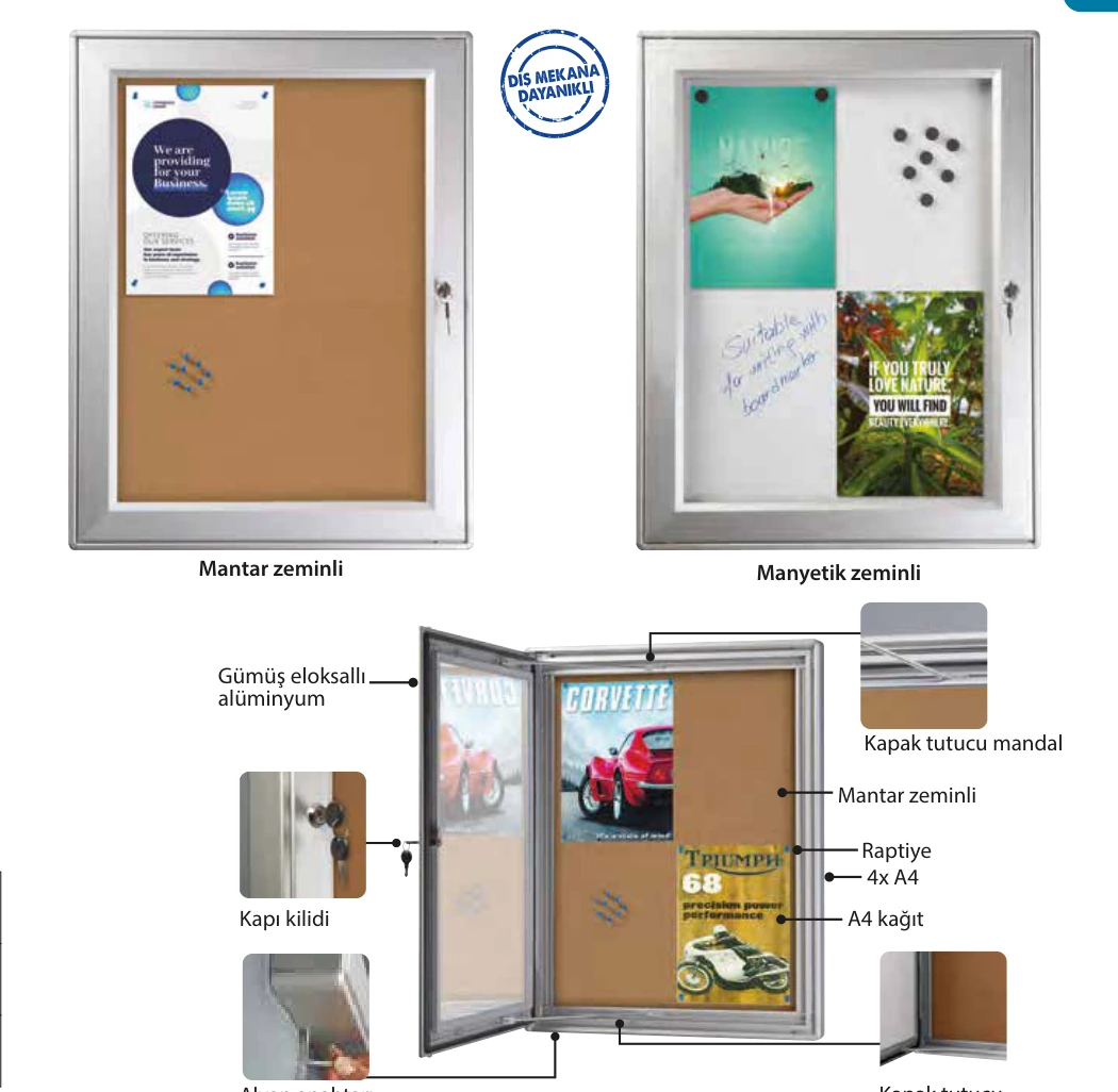 Noticeboard Mantar Ve Manyetik Zeminli ürün detayları