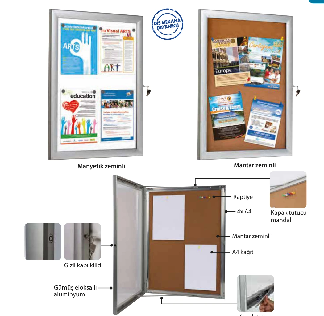 Universal Showboard Mantar Ve Manyetik Zeminli ürün detayları
