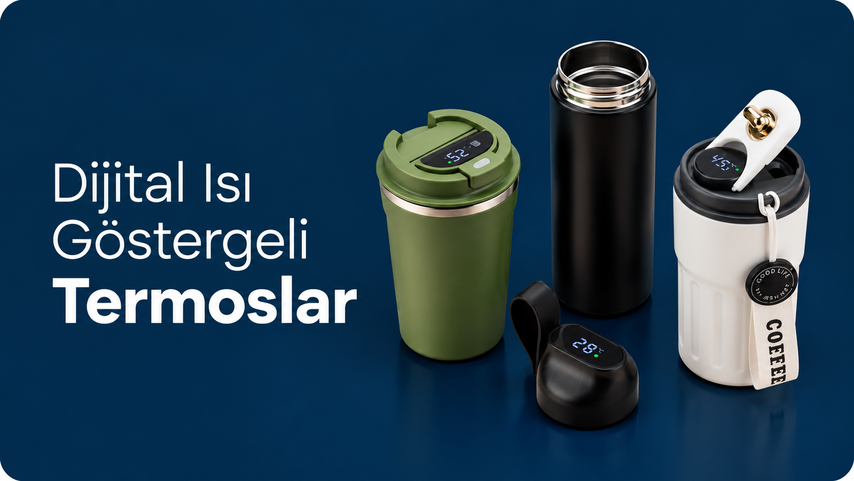 Dijital Isı Göstergeli Termoslar