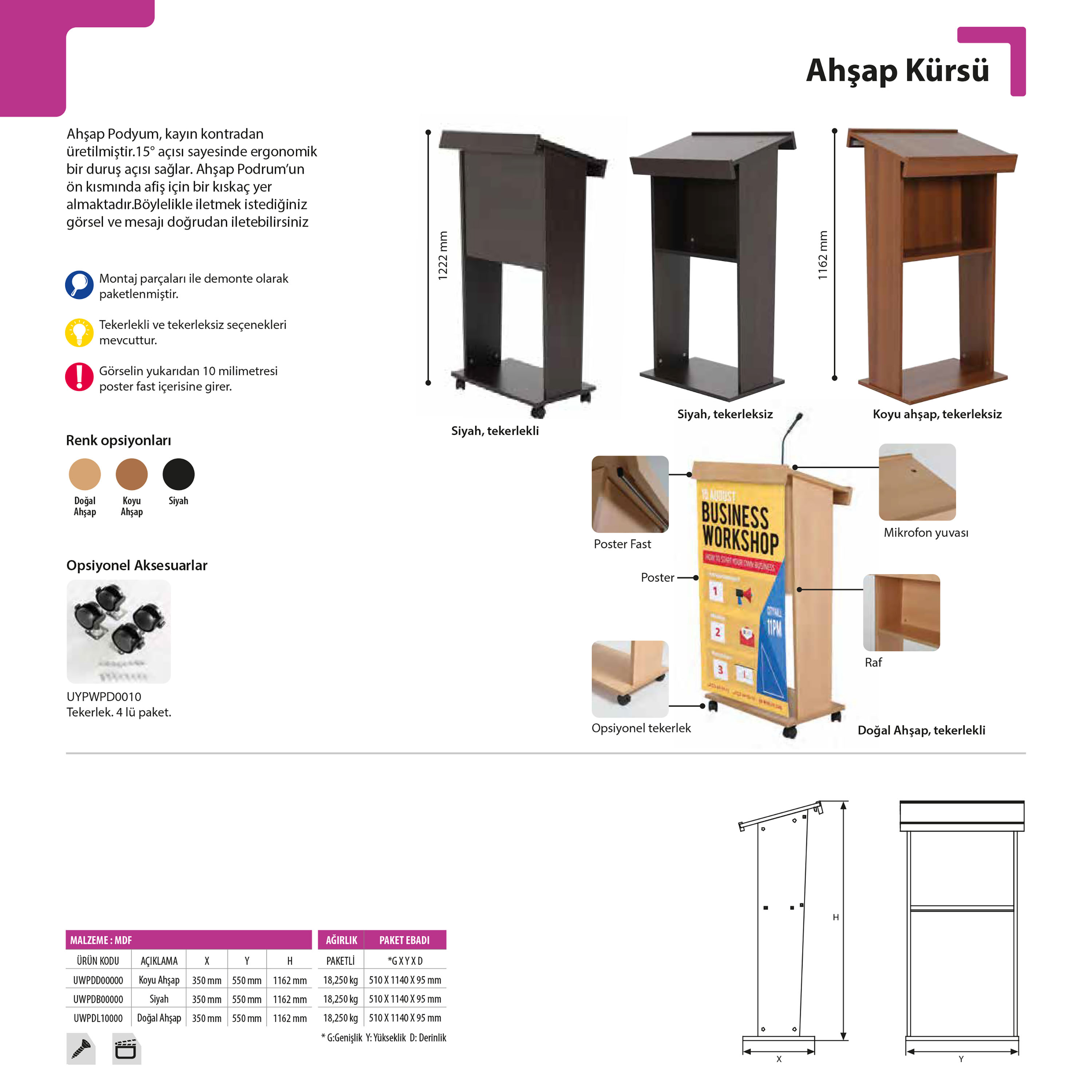 Ahşap Kürsü