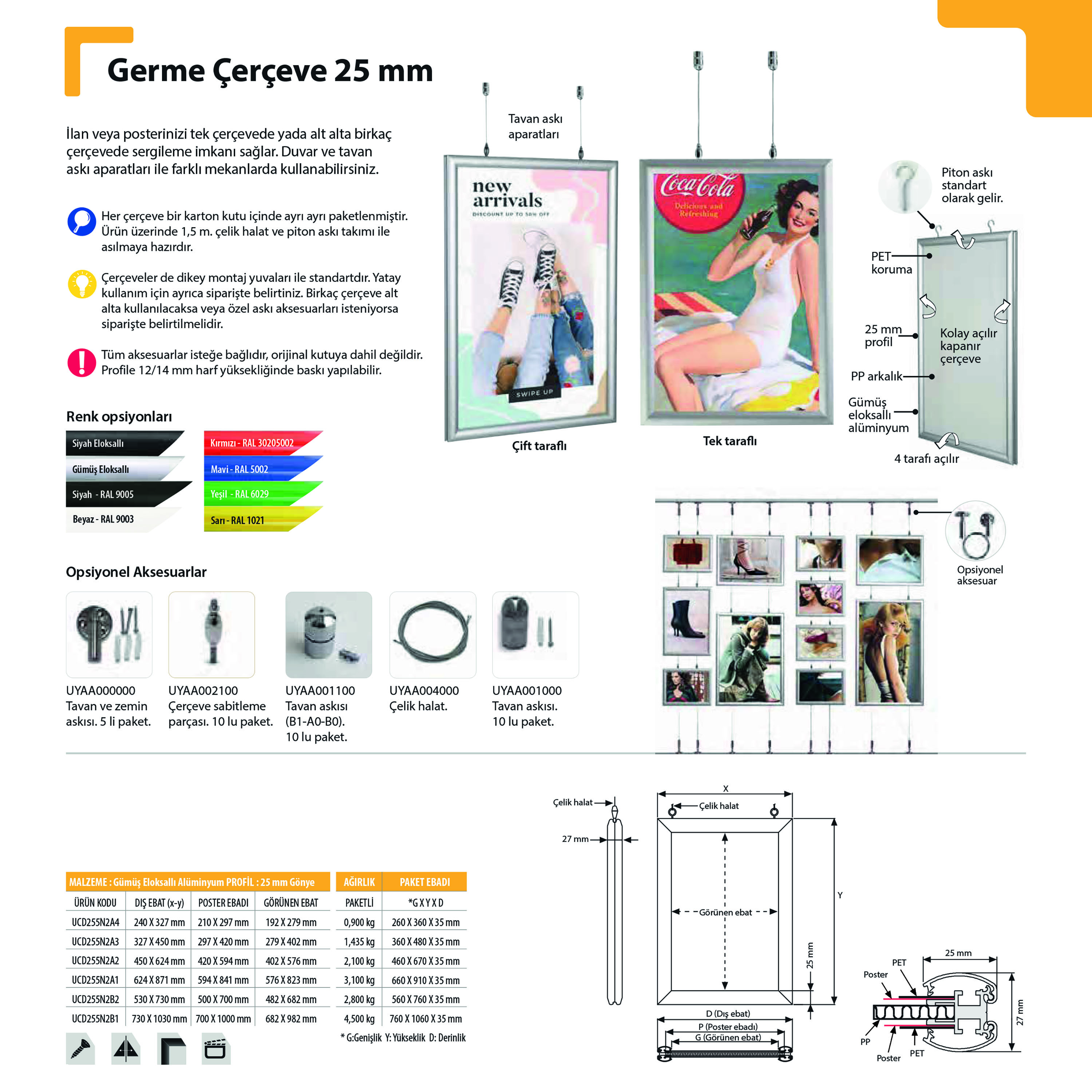 Germe Çerçeve 25 mm