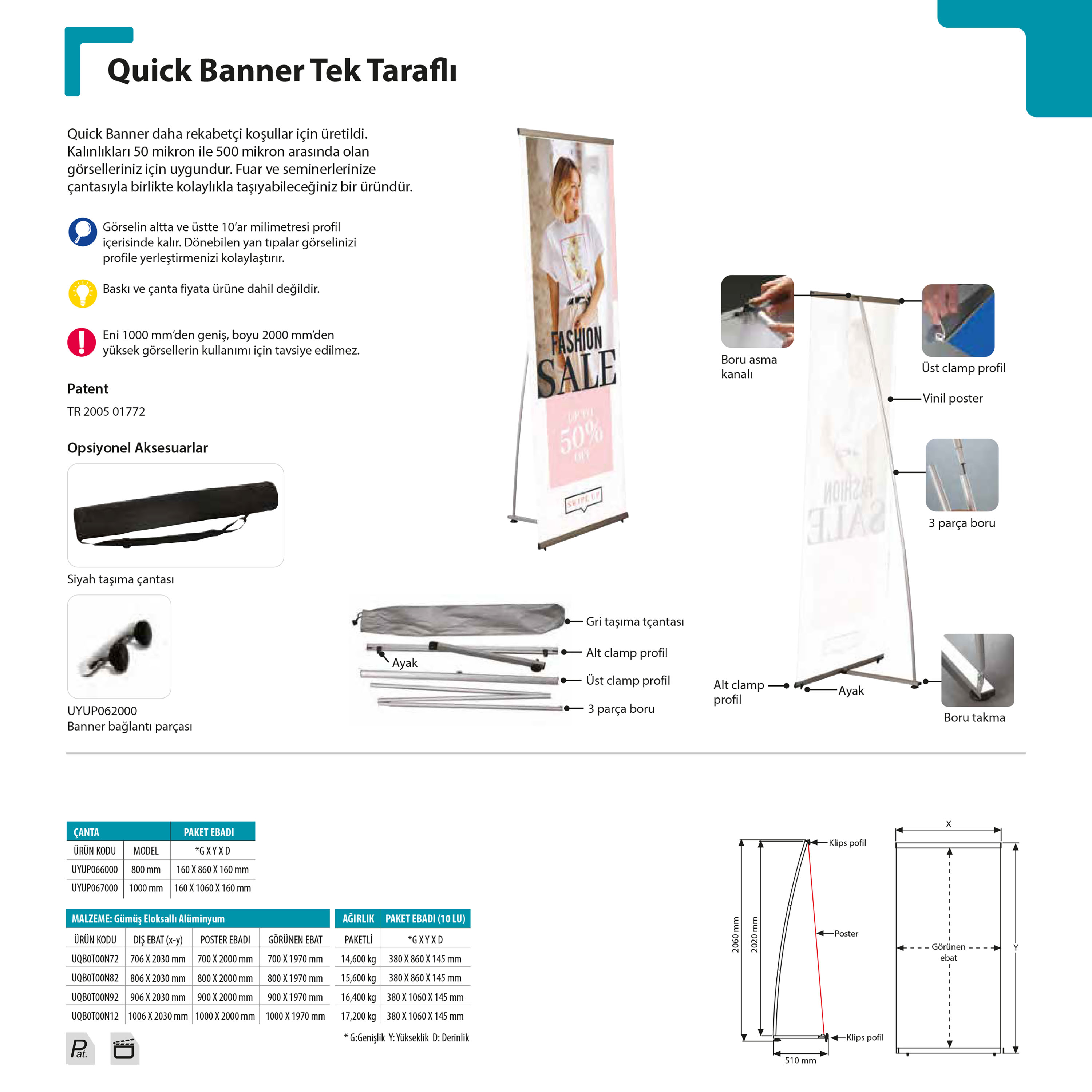 Quick Banner Tek Taraflı