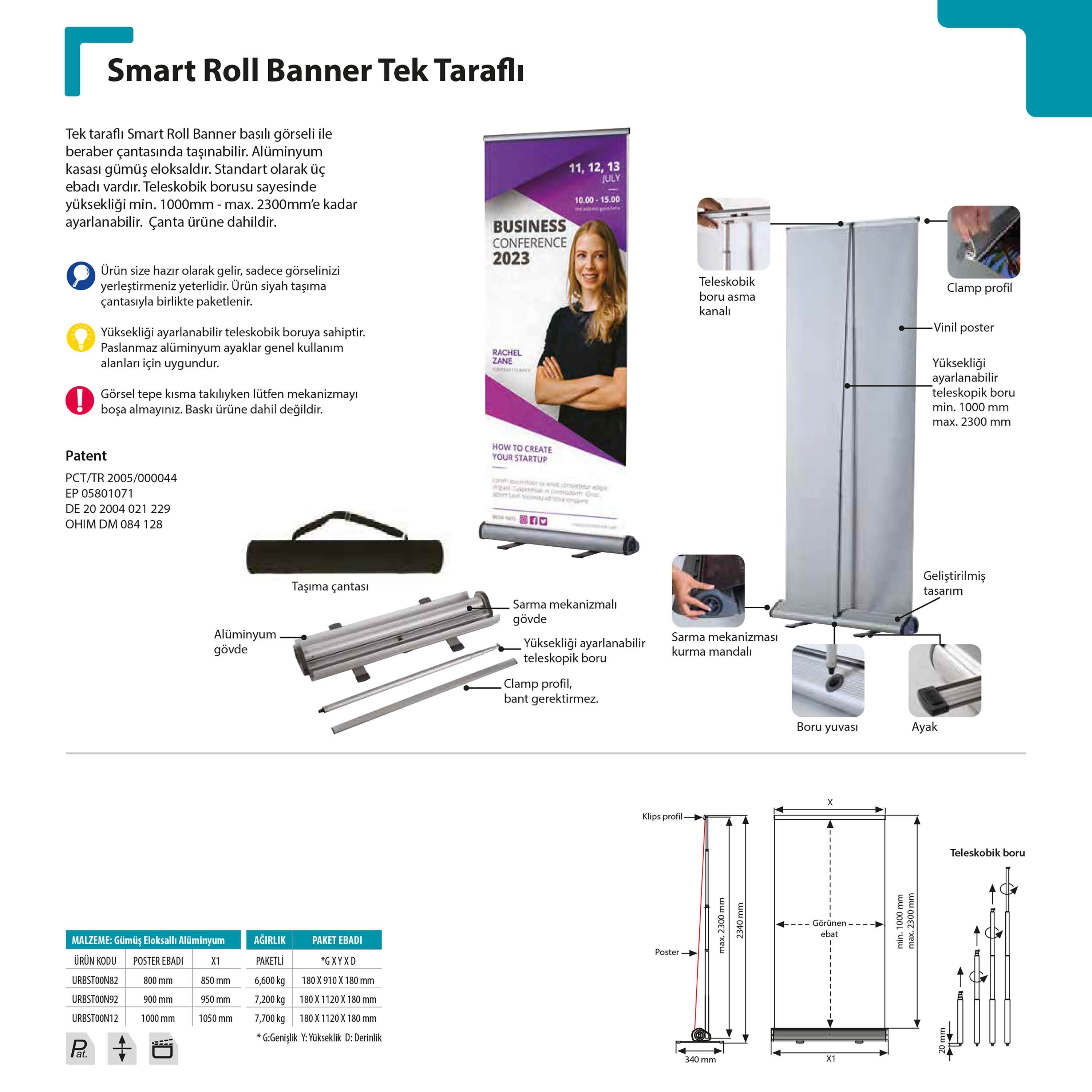 Smart Roll Banner Tek Taraflı Roll Up