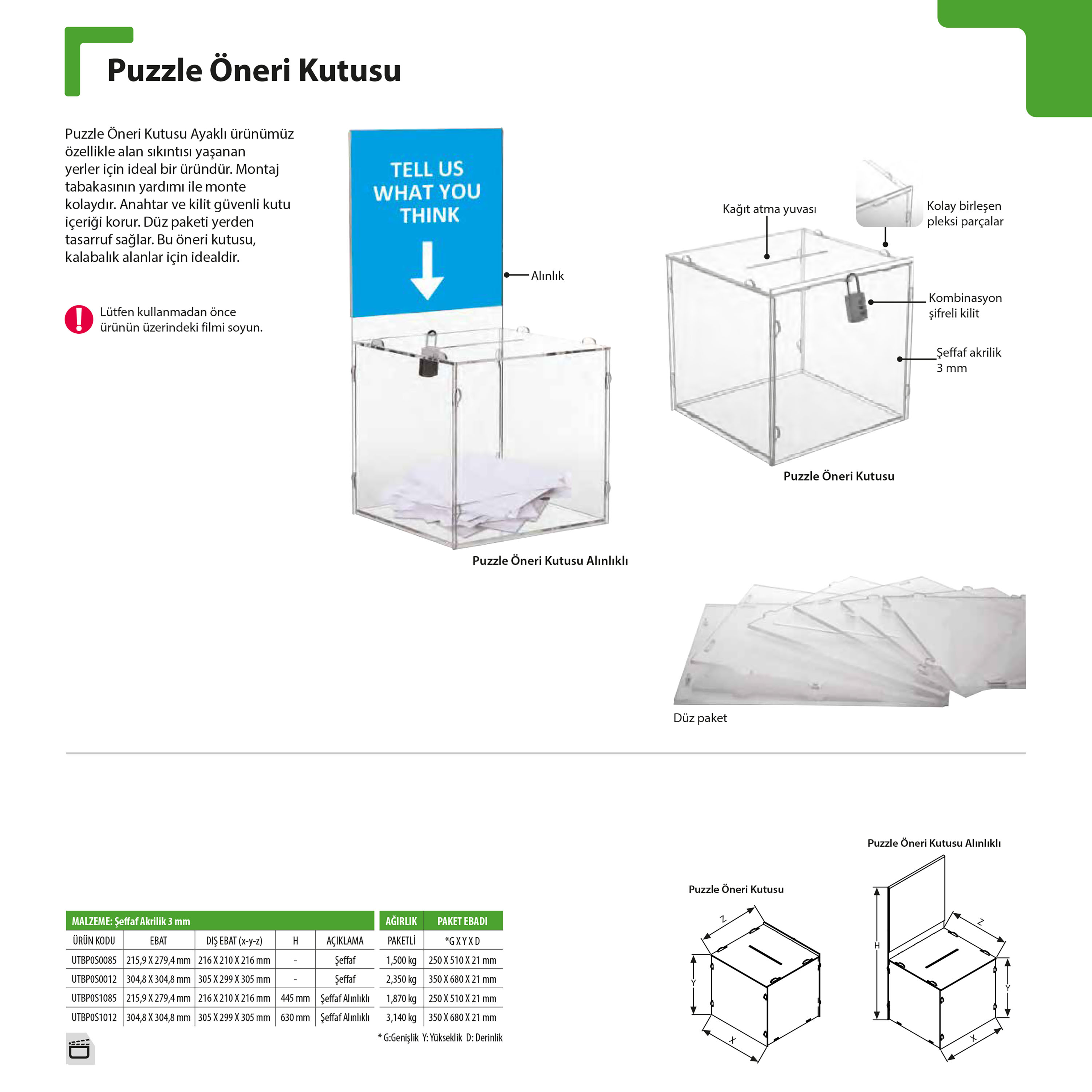 Puzzle Öneri Kutusu