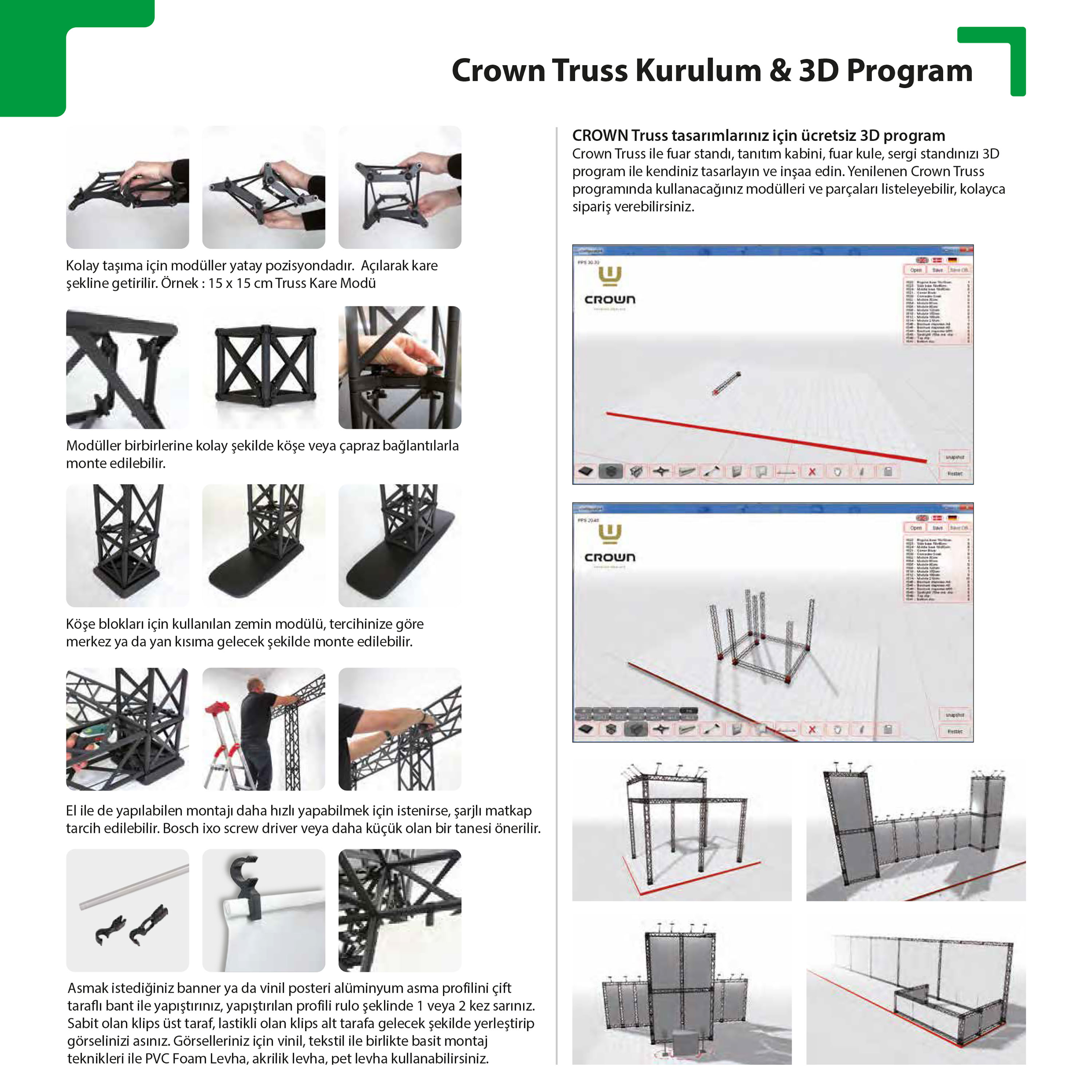 Crown Truss Kurulum Ve 3D Program
