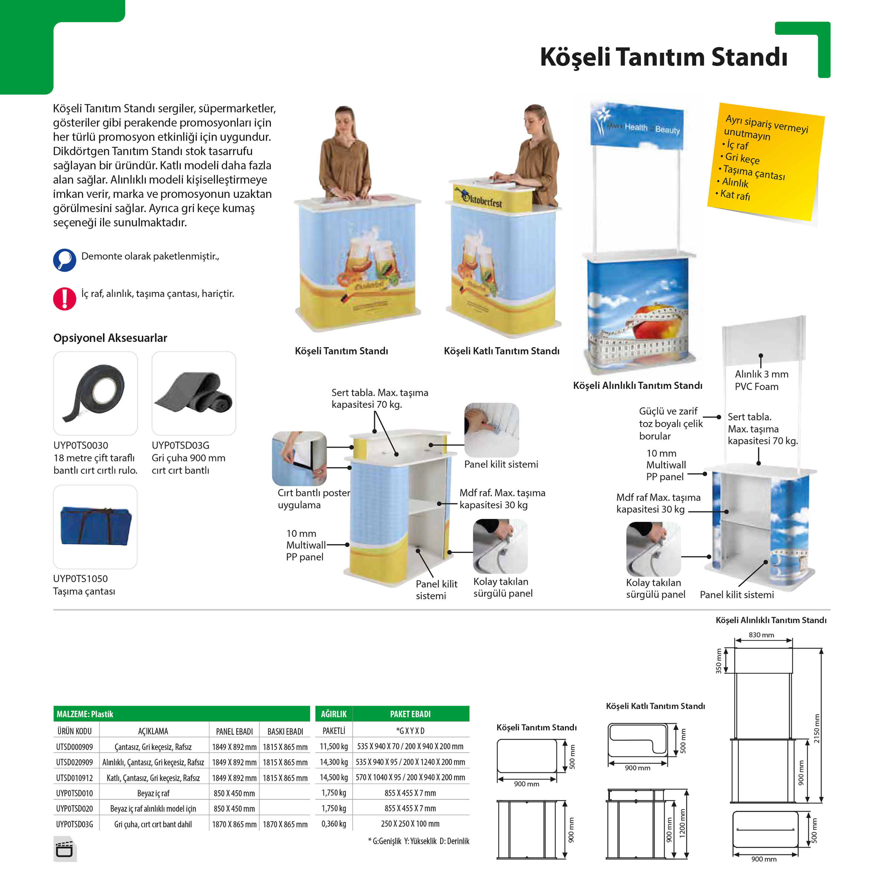 Köşeli Tanıtım Standı