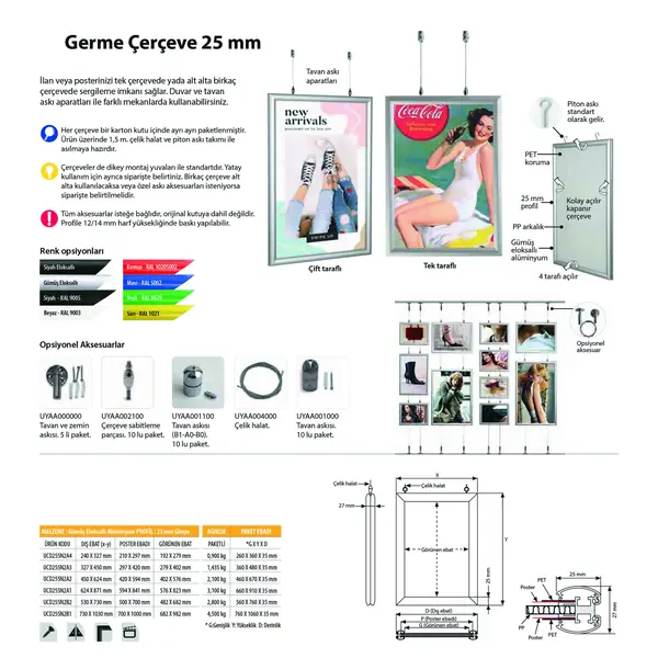 Germe Çerçeve 25 mm