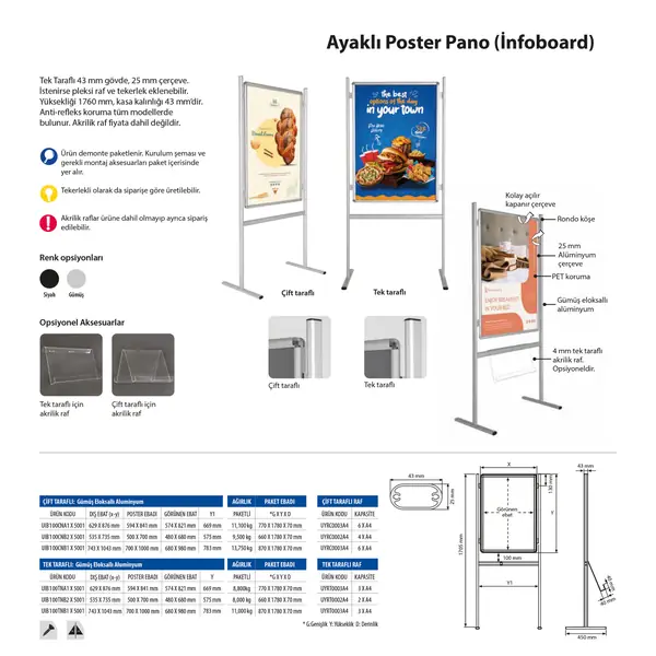 Ayaklı Poster Pano