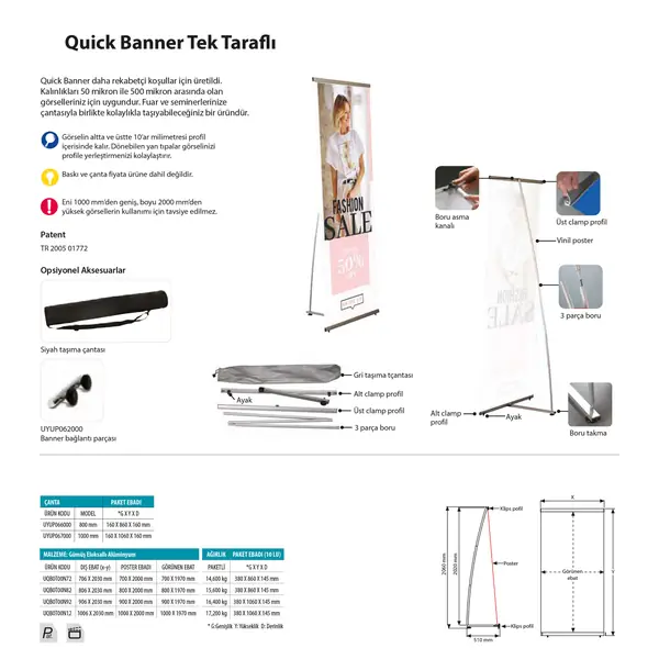 Quick Banner Tek Taraflı