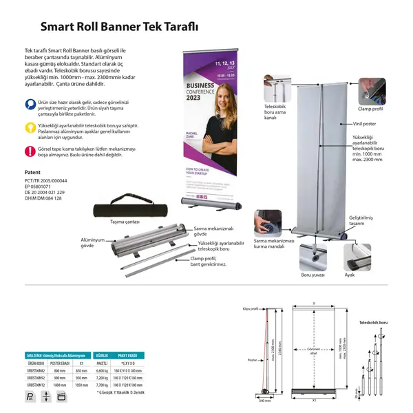 Smart Roll Banner Tek Taraflı Roll Up