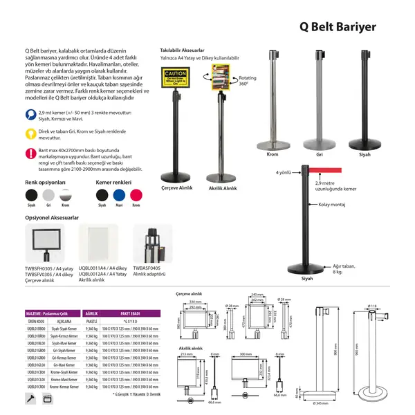Q Belt Bariyer