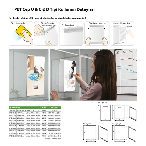 Pet Cep U C D Tipi Kullanım Detayları