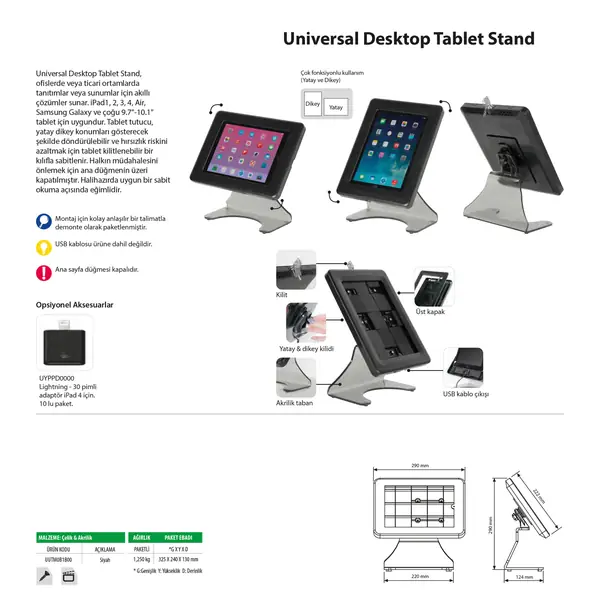Universal Desktop Tablet Stant