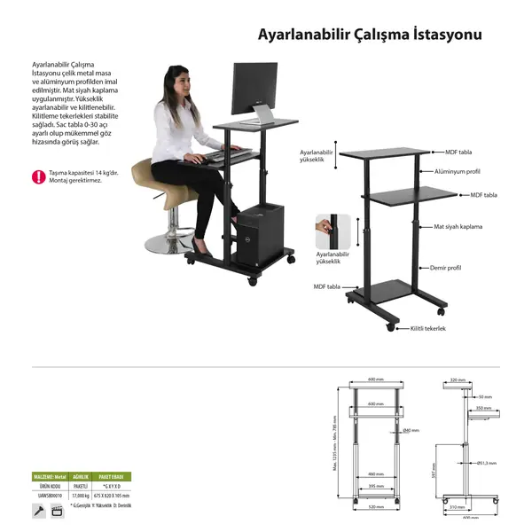 Ayarlanabilir Çalışma İstasyonu